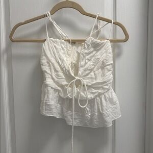 Astr Cream Sleeveless Top